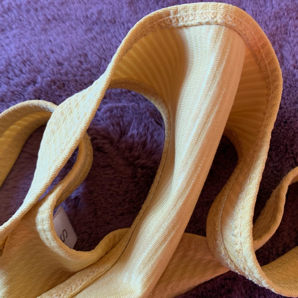 Size Small Ribbed Yellow Micro Swim Set - Picture 13 of 13